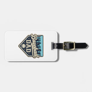 Étiquette À Bagage Papa Baseball Drippy Plaque de Base Vintage Vector