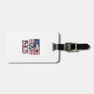 Étiquette À Bagage Papa Bouledogue Anglais Patriotique Design de Chem