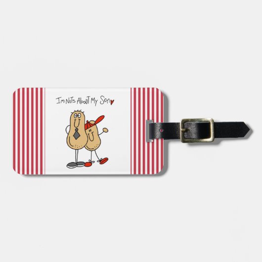 Étiquette À Bagage Papa - écrous au sujet de mon T-shirts et GiftsD (Devant horizontal)