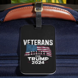 Étiquette À Bagage Papa Grand-père vétérans pour Trump 2024 Drapeau a