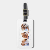 Étiquette À Bagage Papa photo typographie moderne cadeau enfant (Devant Vertical)