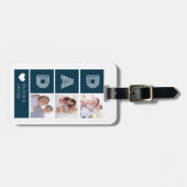 Étiquette À Bagage Papa Photos Coeur (Devant horizontal)