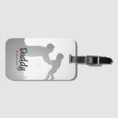 Étiquette À Bagage Papa, première fête des pères, premier père heureu (Devant Horizontal)