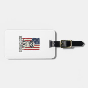 Étiquette À Bagage Papa Shih Tzu Drapeau Patriotique Vêtement de Chie