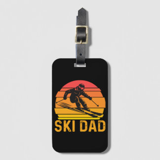 Étiquette À Bagage papa skieur