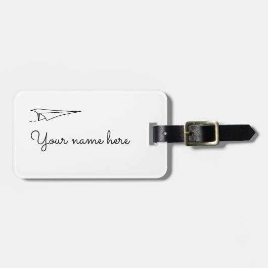 Étiquette À Bagage paper airplane (Devant horizontal)