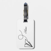 Étiquette À Bagage Papier avion vol Thunder_Cove (Dos Vertical)