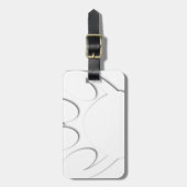 Étiquette À Bagage Papier Coupe Chien Paw Et Forme Coeur (Devant Vertical)