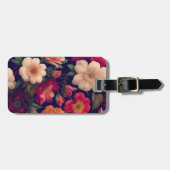 Étiquette À Bagage Papier peint à motifs floraux (Devant horizontal)
