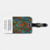 Étiquette À Bagage Papier peint ethnique d'abrégé sur fait sur (Dos horizontal)