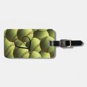 Étiquette À Bagage Papier peint multi du base-ball jaune (Devant horizontal)