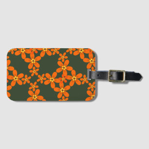 Étiquette À Bagage papier peint rétro orange 1970
