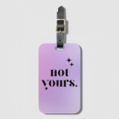 Étiquette À Bagage Papier peint rose violet Dégradé Monogramme Abstra (Devant Vertical)