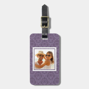 Étiquette À Bagage Papier peint violet de luxe photo personnalisé