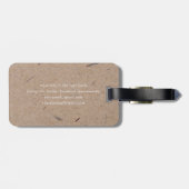 Étiquette À Bagage Papier rustique minimaliste moderne (Dos horizontal)