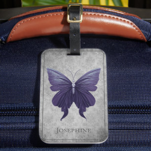 Étiquette À Bagage Papillon à bijoux pourpre