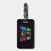 Étiquette À Bagage Papillon arc-en-ciel (Dos Vertical)