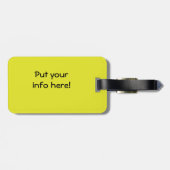 Étiquette À Bagage Papillon aux fleurs violettes. Personnalisable  (Dos horizontal)