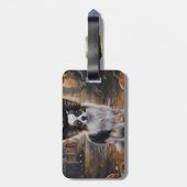 Étiquette À Bagage Papillon Citrouille Halloween effroi (Dos Vertical)