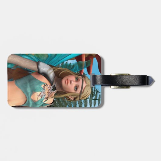 Étiquette À Bagage Papillon de fée (Dos horizontal)