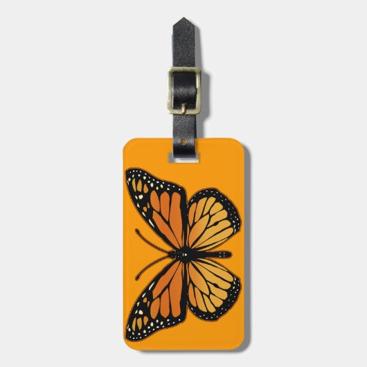 Étiquette À Bagage Papillon de monarque (Devant Vertical)