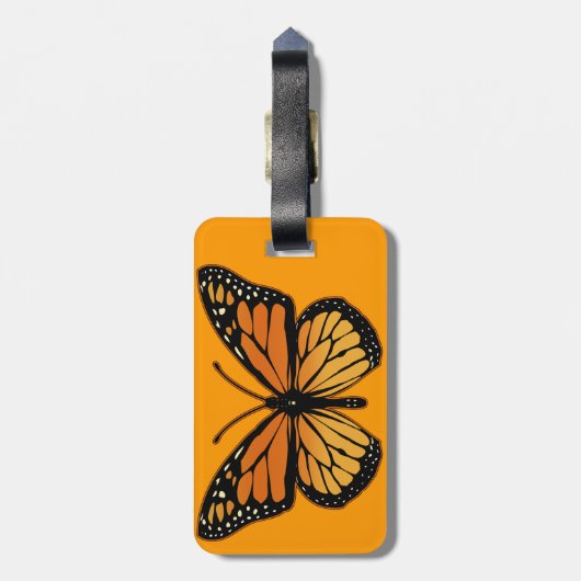 Étiquette À Bagage Papillon de monarque (Dos Vertical)