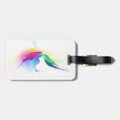 Étiquette À Bagage Papillon de peinture Abstrait (Dos horizontal)