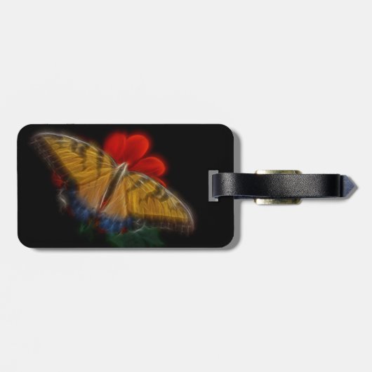 Étiquette À Bagage Papillon fractée Tigre Swallowtail (Dos horizontal)