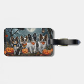 Étiquette À Bagage Papillon Halloween Épouvantable (Dos horizontal)