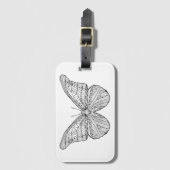 Étiquette À Bagage Papillon inspiré (Devant Vertical)