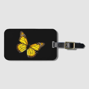 Étiquette À Bagage Papillon jaune