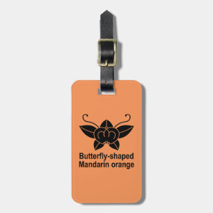 Étiquette À Bagage Papillon mandarine