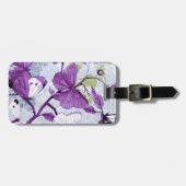 Étiquette À Bagage Papillon mauve (Devant horizontal)
