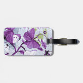 Étiquette À Bagage Papillon mauve (Dos horizontal)
