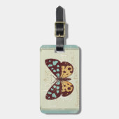 Étiquette À Bagage Papillon modelé par cru (Devant Vertical)