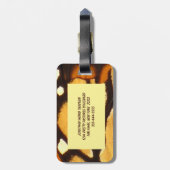 Étiquette À Bagage Papillon Monarque Abstrait (Dos Vertical)