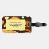 Étiquette À Bagage Papillon Monarque Abstrait (Dos horizontal)