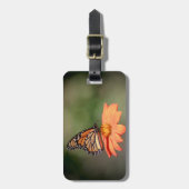 Étiquette À Bagage Papillon Monarque sur une fleur d'orange (Devant Vertical)