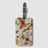 Étiquette À Bagage Papillon Moth Nature Collection Dessin (Devant Vertical)