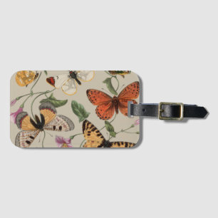 Étiquette À Bagage Papillon Moth Nature Collection Dessin