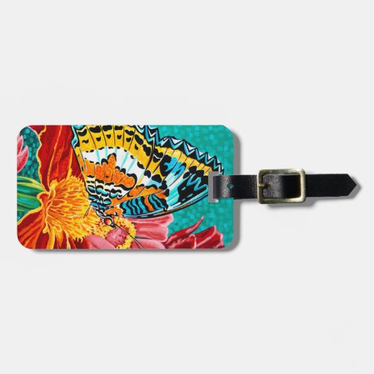 Étiquette À Bagage Papillon pointu I (Devant horizontal)