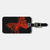 Étiquette À Bagage Papillon rouge (Devant horizontal)