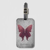 Étiquette À Bagage Papillon rouge à bijoux (Devant Vertical)