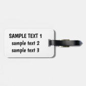 Étiquette À Bagage Papillon saphir à fleurs (Dos horizontal)