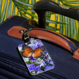Étiquette À Bagage Papillon sur des primevères des fées