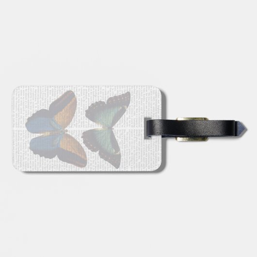 Étiquette À Bagage Papillons 5 (Dos horizontal)