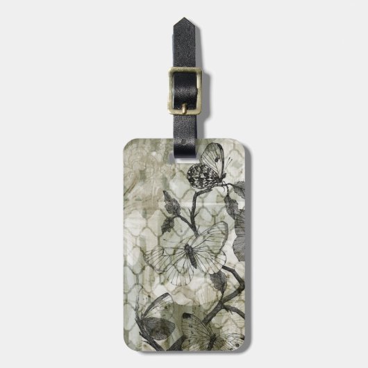 Étiquette À Bagage Papillons arabes II (Devant Vertical)