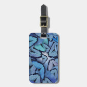 Étiquette À Bagage Papillons bleus de Morpho (Devant Vertical)