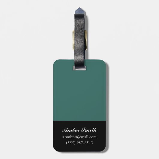 Étiquette À Bagage Papillons d'arabesque V (Dos Vertical)