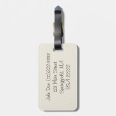 Étiquette À Bagage Papillons de sensibilisation au pourpre (Dos Vertical)